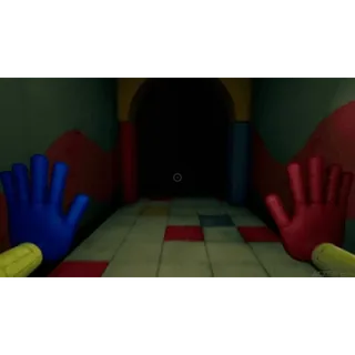 😱 Jeu vidéo, Couloir, Tunnel, Mains, Rouge, Bleu telegram sticker