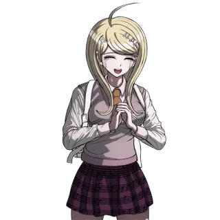 😄 Kaede Akamatsu Danganronpa Аниме, Девушка, Персонаж, Видеоигра, Школьная форма telegram sticker