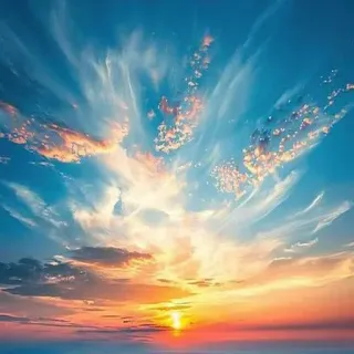 😎 sunset, sunrise, sky, clouds, nature, horizon, golden hour, landscape, scenic, atmosphere telegram sticker