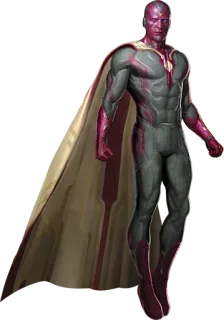 👀 Vision Marvel, superhero, android, Vision, comic book telegram sticker