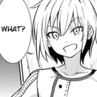 😏 WHAT? anime, mangá, pergunta, expressão, o quê telegram sticker