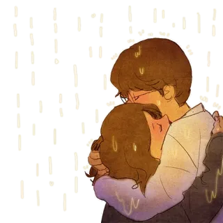 😞 peluk, cinta, pasangan, romantis, kasih sayang whatsapp sticker