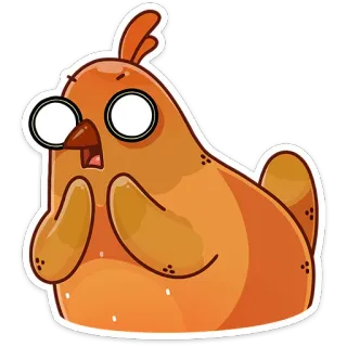 🤭 닭, 새, 동물, 귀여운, 만화 telegram sticker