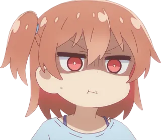 😠 anime, marah, kartun, jengkel, gadis, frustrasi, manga telegram sticker