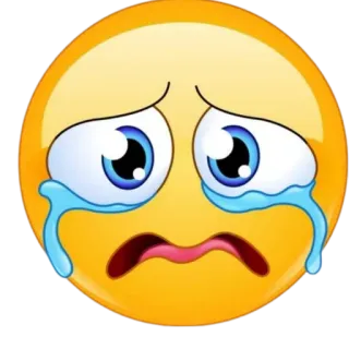 😢 emoji, crying, sad, tears, expression, feeling telegram sticker