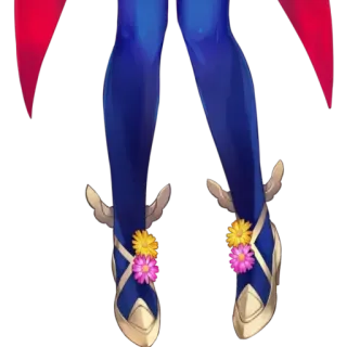 😄 Schuhe, Blumen, Beine, Blau, Gold, Flügel telegram sticker