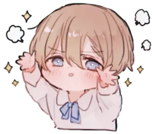 🍼 Аниме, Манга, Чиби, Милый, Парень, Кавай, Наклейка telegram sticker