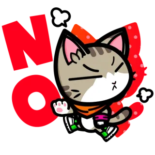 😤 gato, enojado, dibujos animados, lindo, animado, animal, sticker telegram sticker