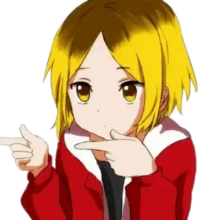 👍 Anime, Personnage, Montrer du doigt, Illustration, Dessin animé telegram sticker