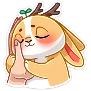🤦‍♀️ Hase, Tier, süß, Hirsch, Fantasy, kawaii, Illustration, Aufkleber telegram sticker