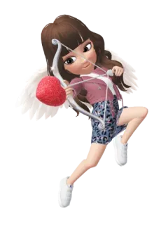 ❤️ cupido, flecha, coração, asas, dia dos namorados, amor whatsapp sticker