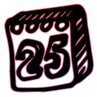 😉 25 календарь, дата, число, напоминание, расписание, событие telegram sticker