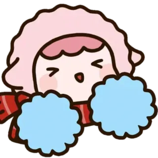 🙌 冬, 雪, かわいい, 漫画, マフラー, 帽子 telegram sticker