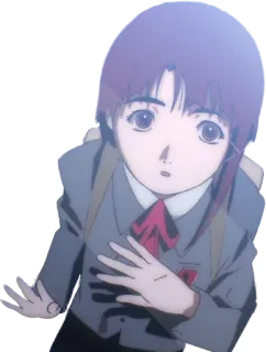 ✂ Lain Iwakura Serial Experiments Lain Anime, Serial Experiments Lain, Lain Iwakura, Karakter, Gadis telegram sticker