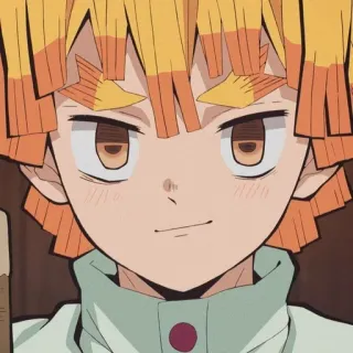 🧡 Zenitsu Agatsuma Demon Slayer Zenitsu, Demon Slayer, Anime, Mangá, Personagem, Retrato telegram sticker