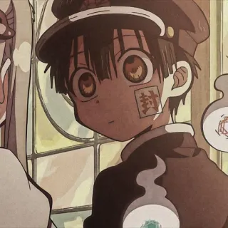 🏮 Hanako-kun Toilet-Bound Hanako-kun Anime, Fantasma, Uniforme escolar, Sobrenatural, Lindo telegram sticker