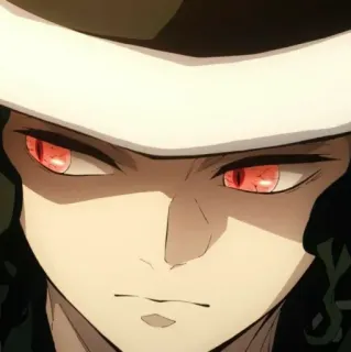 🩸 Muzan Kibutsuji Demon Slayer Anime, Demônio, olhos vermelhos, mal, Muzan Kibutsuji telegram sticker