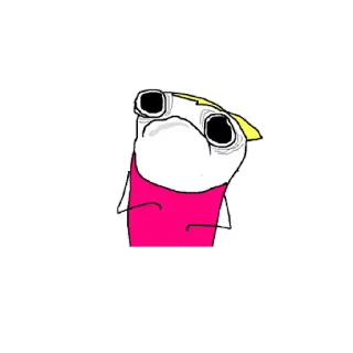 🙁 Meme, Divertente, Cartone animato, Illustrazione telegram sticker