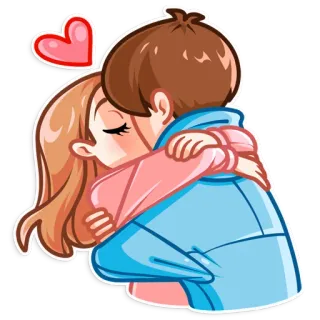 💏 Paar, Liebe, Kuss, Umarmung, Romantik telegram sticker