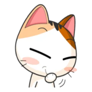 ☺️ gato, fofo, animal, adesivo, emoji, tricolor telegram sticker