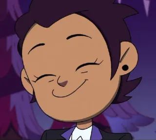 🔮 Luz Noceda The Owl House dessin animé, animé, Luz Noceda, The Owl House, souriant, joyeux, personnage telegram sticker