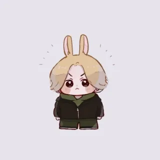 😠 애니메이션, 만화, 토끼, SD, 귀여운, 캐릭터 telegram sticker