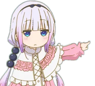 ☝️ Kanna Miss Kobayashi's Dragon Maid Anime, Drago, Ragazza, Carina, Kanna, Miss Kobayashi's Dragon Maid telegram sticker