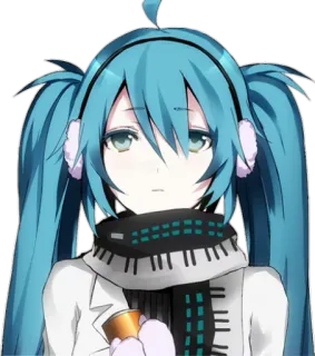 🙃 Hatsune Miku 애니메이션, 보컬로이드, 하츠네 미쿠, 캐릭터, 여성, 음악, 가수 whatsapp sticker
