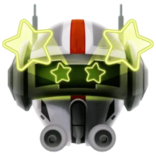 🤩 robot, stelle, macchina, androide, carino, bagliore telegram sticker