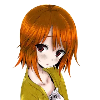 😯 Аниме девушка, Манга, Мультфильм, Персонаж, Девушка, Портрет telegram sticker