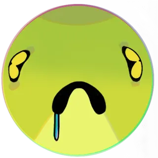 🥲 Emoji, Traurig, Gelb, Cartoon, Gesicht, Verärgert telegram sticker