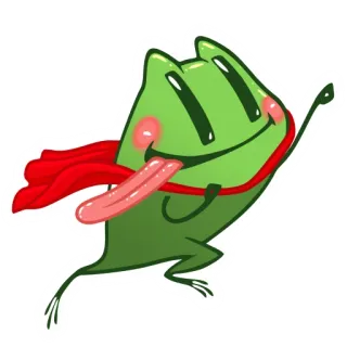 🤗 sapo, desenho animado, fofo, super-herói, voando, capa vermelha telegram sticker