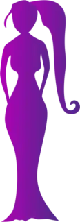 😙 siluet, wanita, ungu, gaun, mode, gaya, glamor telegram sticker