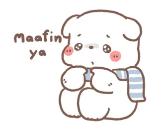 💬 Maafin ya desculpa, fofo, perdão, desculpa, desenho animado, urso telegram sticker