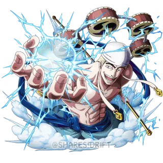 ⚡️ Enel One Piece Anime, One Piece, Enel, Vilão, Raio, Skypiea, Deus telegram sticker