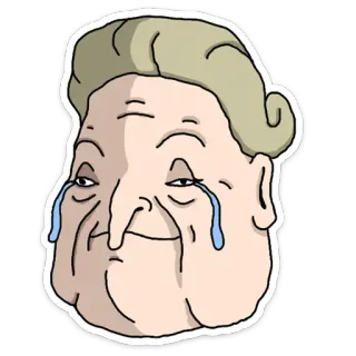 😭 Meme, llorando, dibujos animados, cara, emoción telegram sticker