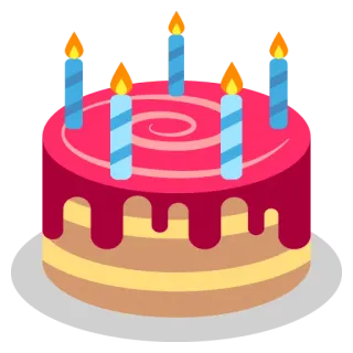 🎂 gâteau, bougies, anniversaire, fête, dessert, sucré whatsapp sticker