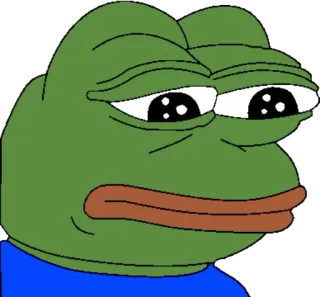 😞 Pepe the Frog pepe, frog, sad, meme telegram sticker