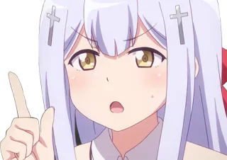 ☝ anime, girl, gesture, pointing whatsapp sticker