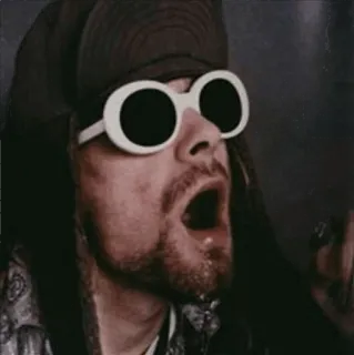 ⚡ Kurt Cobain kurt cobain, grunge, rock, musik, nirvana, sänger telegram sticker