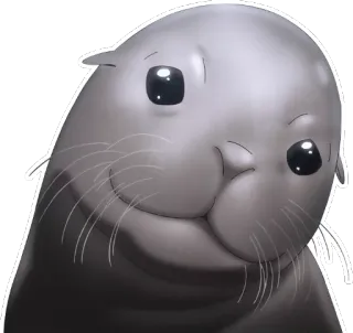 🐘 seal, animal, cute, sticker, mammal whatsapp sticker