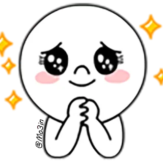 😋 niedlich, kawaii, Anime, betteln, flehen, Glitzer telegram sticker