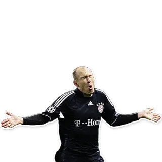 😝 Arjen Robben soccer, football, athlete, celebration, sports telegram sticker