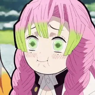 🖤 Mitsuri Kanroji Demon Slayer Anime, Demon Slayer, Mitsuri Kanroji, Kawaii, Manga, Lindo, Fanart telegram sticker