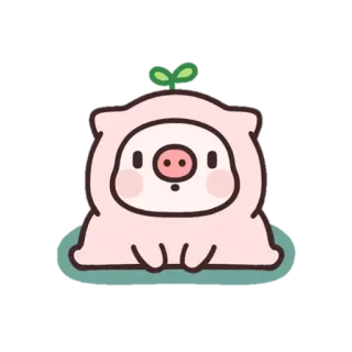 🌱 豚, かわいい, 動物, アニメ, かわいい telegram sticker