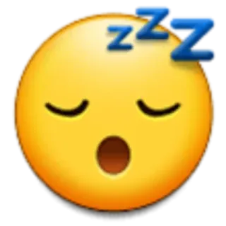 😴 emoji, sleep, zzz, tired, face telegram sticker