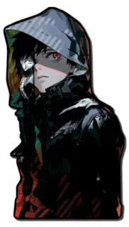 😒 Ken Kaneki Tokyo Ghoul Anime, Manga, Tokyo Ghoul, Ken Kaneki, Ghoul, Personaje, Sudadera con capucha, Ojos rojos telegram sticker