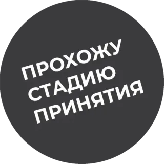 😌 ПРОХОЖУ СТАДИЮ ПРИНЯТИЯ telegram sticker