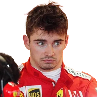 😳 Charles Leclerc pilote, formule 1, course, ferrari, f1 whatsapp sticker
