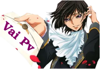 💌 Lelouch Lamperouge Code Geass Vai Pv Anime, Lelouch, Code Geass, Personnage, Animation whatsapp sticker